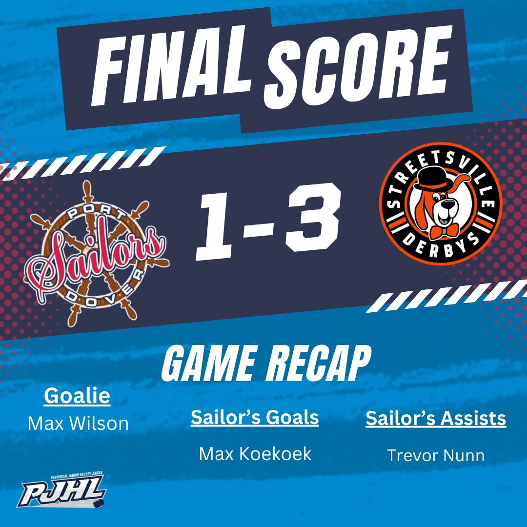 Back on the ice today at 2pm vs. Dundas. #letsgosailors⚓️